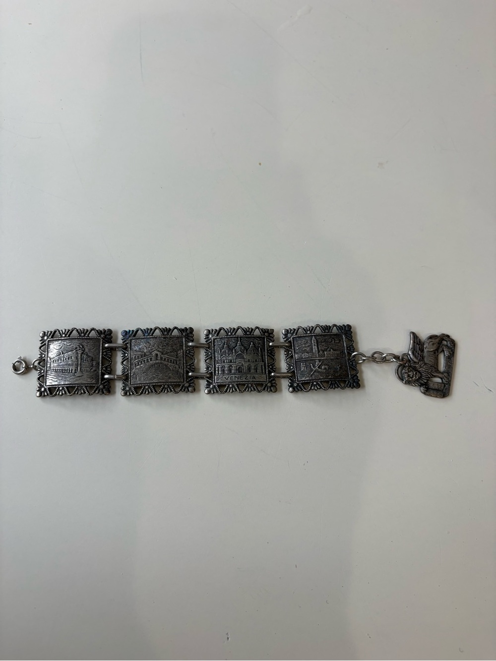 Vintage Silver-Tone Venezia Link Bracelet
